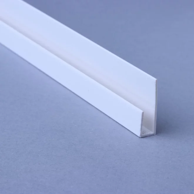 ALU-TRIM 10mm End U Aluminium Trim - Gloss White