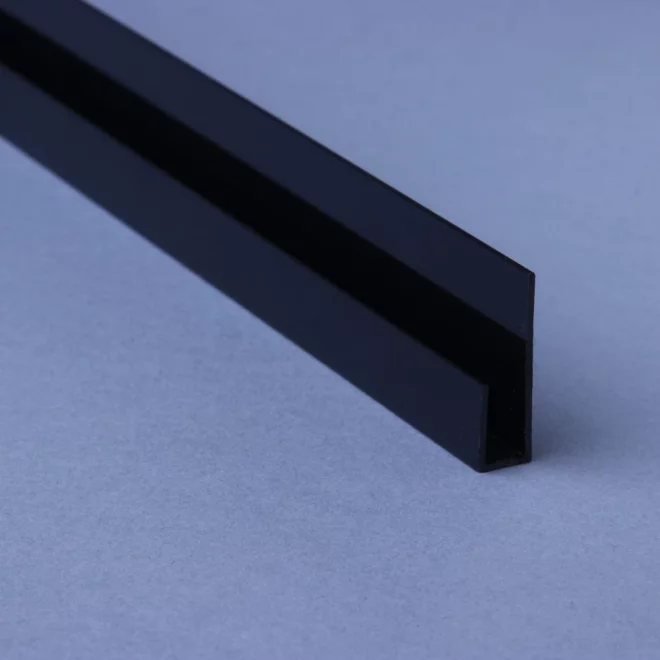 ALU-TRIM 10mm End U Aluminium Trim - Matt Black