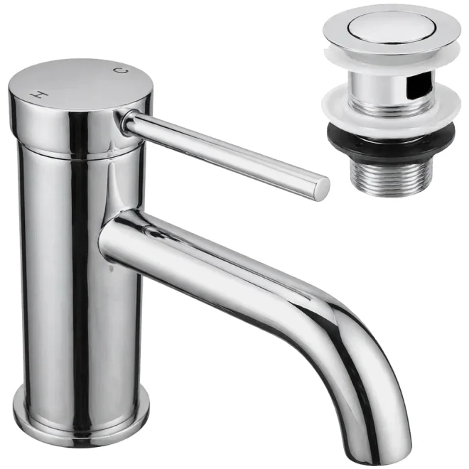 Anatra ECO Mono Basin Mixer & Slotted Push Button Waste - Chrome