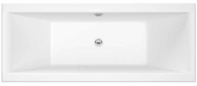 Nuie Asselby 1800 x 800 Square Double Ended Bath