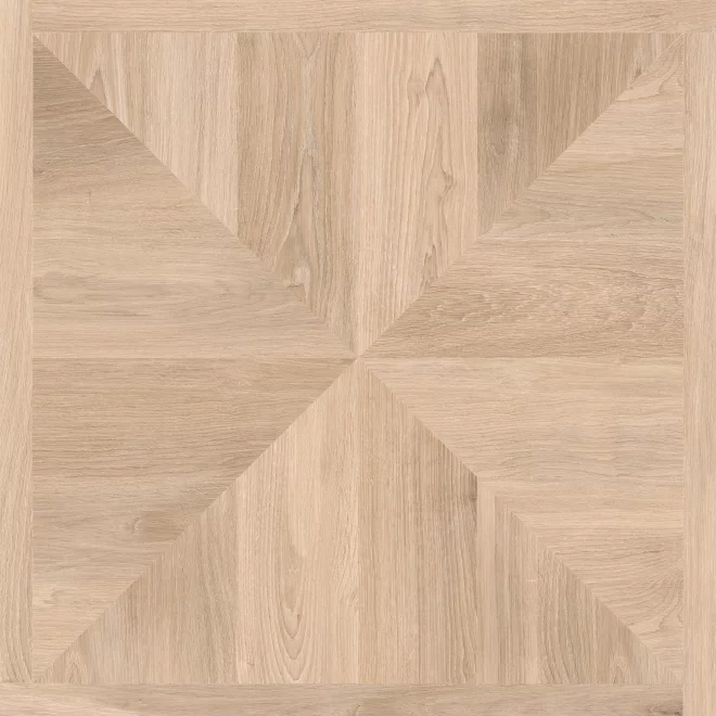 Bari 600 x 600mm Natural Matt Porcelain Parquet Wall & Floor Tile - &pound;24.95m2