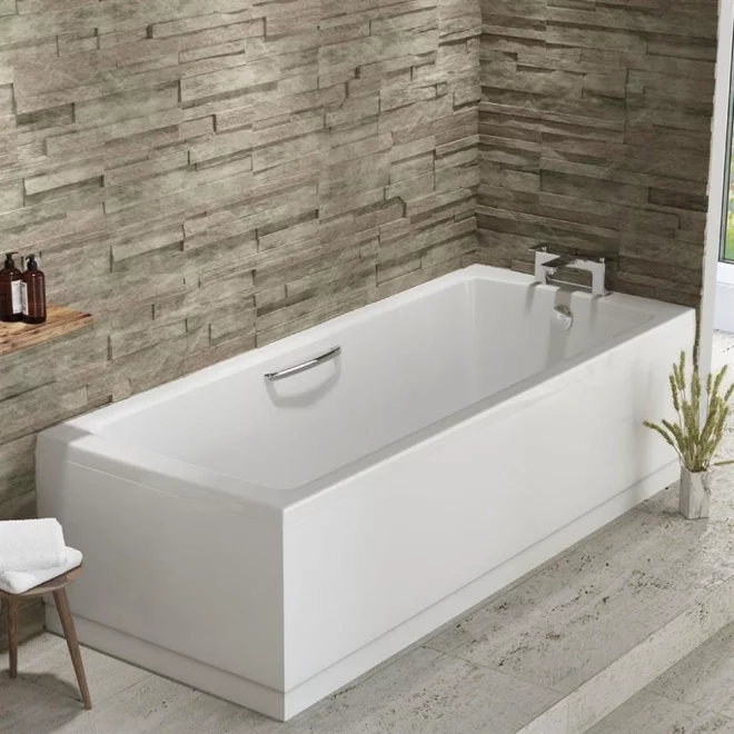 Beaufort Rockall 1500 x 700mm Twin Grip Single Ended Bath