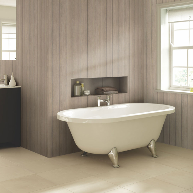 Beige Grey Lorenzo Oak Naturepanel Shiplap Slat Wall Panels