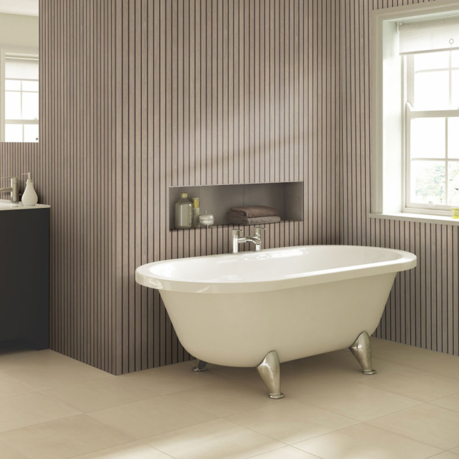 Beige Grey Lorenzo Oak Naturepanel Slat Wall Panel