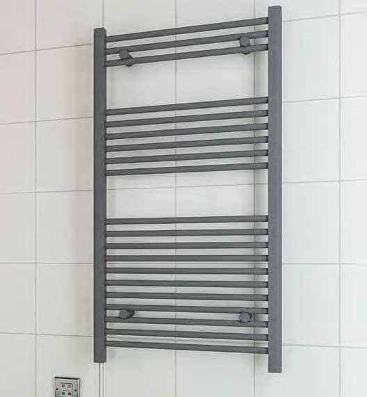 Eastbrook Biava 700 x 600 Anthracite Dry Element Electric Towel Radiator