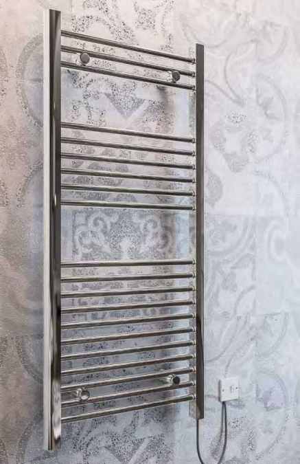 Eastbrook Biava 1100 x 500 Chrome Dry Element Electric Towel Radiator