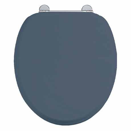 Burlington Blue Soft Closing Traditional Wood Toilet Seat - S99