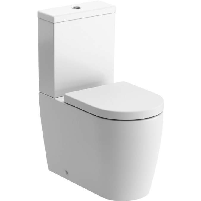 Campbell Rimless Close Coupled Fully Shrouded Toilet & Soft Closed Seat