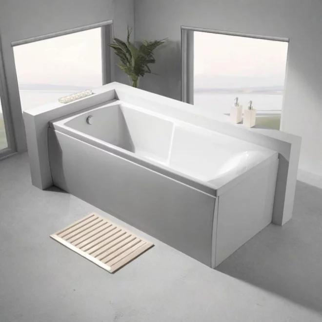 Carron Apex 1700 x 800 Single Ended Shower Bath - 5mm