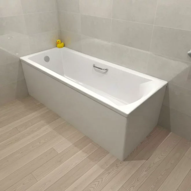 Carron Delta 1500 x 700 Twin Grip Single Ended Bath - 5mm