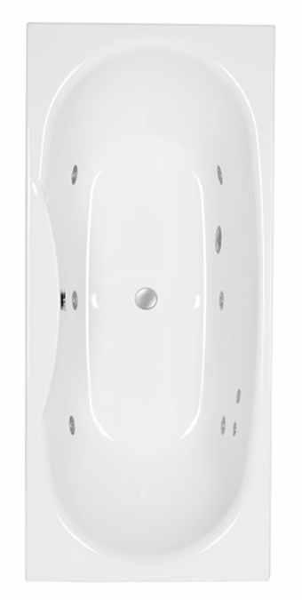 Carron Equation - Carronite - Double Ended Whirlpool Bath - 1700 x 750mm