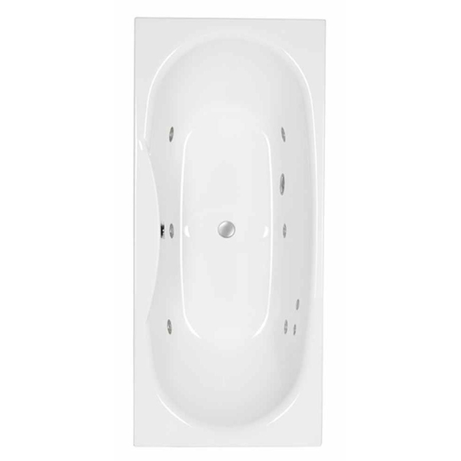 Carron Equation - Carronite - Double Ended Whirlpool Bath - 1800 x 800mm