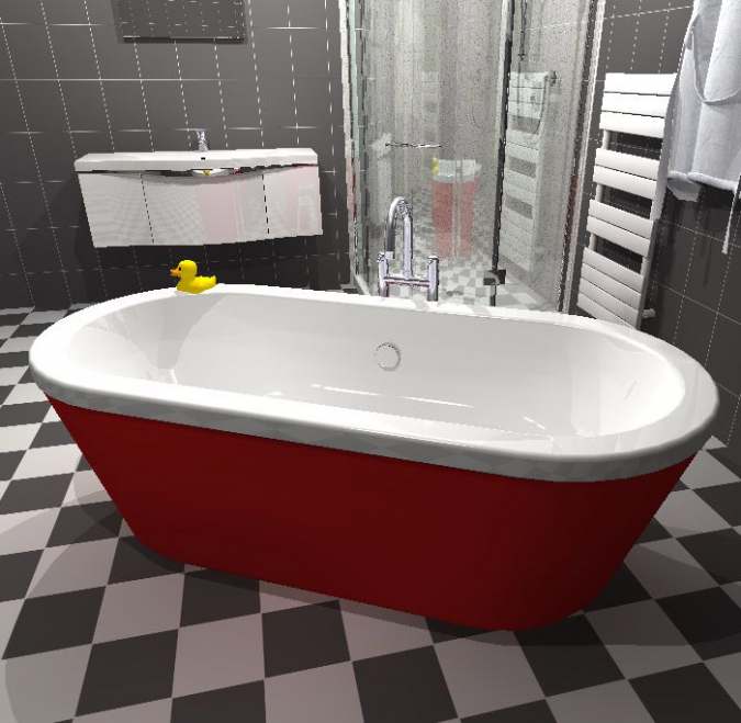 Carron Halcyon Freestanding Bath 1750 x 800mm - Red