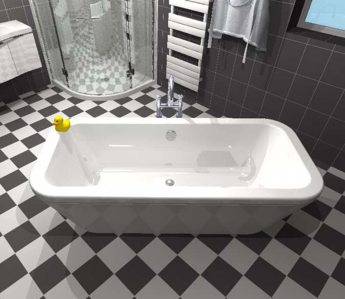 Carron Halcyon Square Freestanding Bath White - 1750 x 800mm