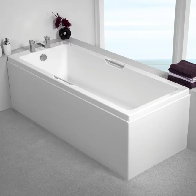 Carron Quantum Integra Eco 1600 x 700 Single Ended Bath With Twin Grips - 5mm