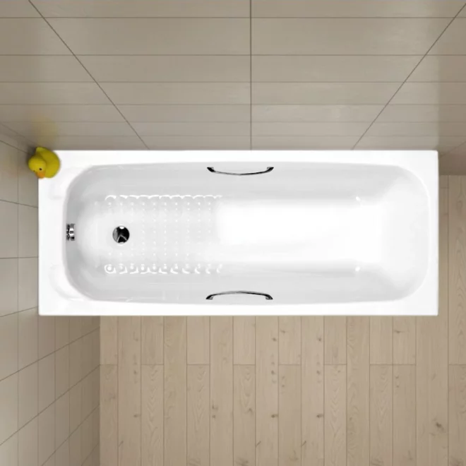 Carron Swallow 1700 x 700 Single Ended Bath with Grips - Carronite