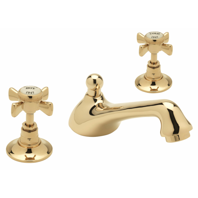 Sagittarius Churchman Gold 3 Hole Basin Mixer Tap