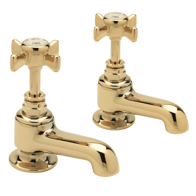 Sagittarius Churchman Bath Taps Pair Gold