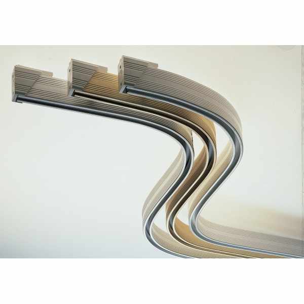 Flexible Contourail Shower Curtain Rail 2500mm 18 2 Silver Bendable - Copper Shower Curtain Rod Brackets