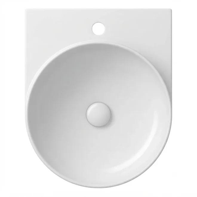 Davoli 400mm Gloss White Wall Hung Basin With Support 