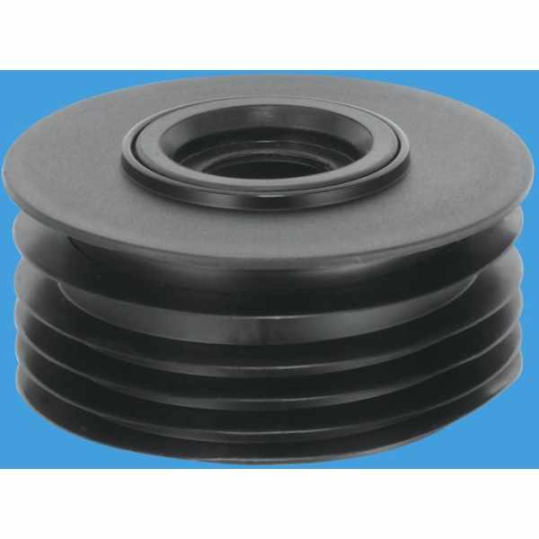 McAlpine 4"/110mm Drain Connector with Sealing Ring to fit plastic waste pipe - DC2-BL