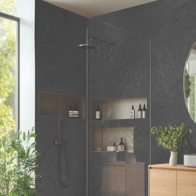 Durapanel Riven Slate 1200mm Bathroom Wall Panel By JayLux