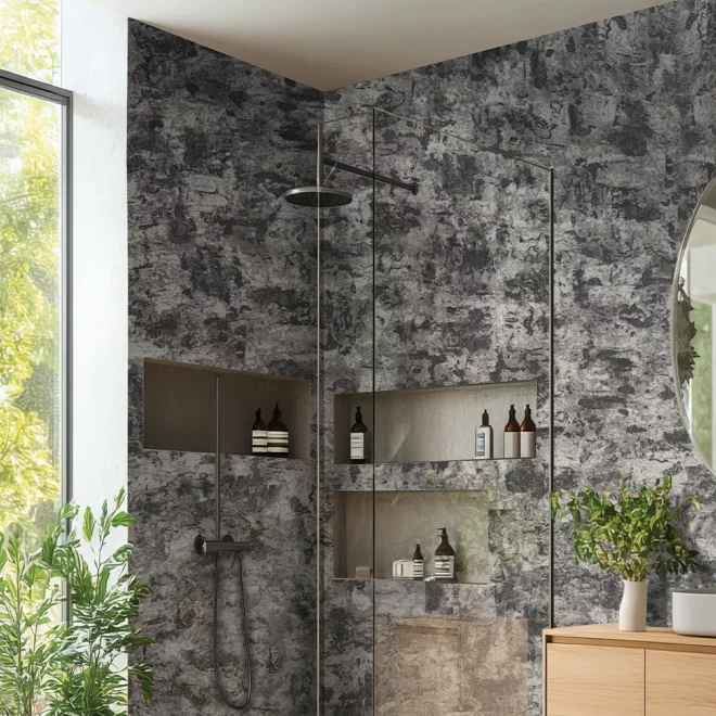 Durapanel Silver Cloud Gloss 1200mm Bathroom Wall Panel By JayLux