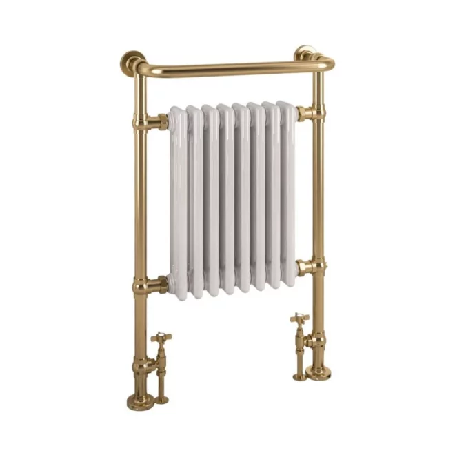 Eastbrook Isbourne Brushed Brass Traditional Towel Radiator - 41.0709