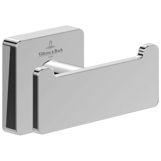 Villeroy & Boch Elements Striking Double Robe Hook Chrome