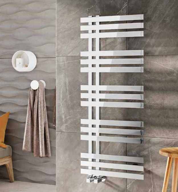 600 x 1200mm Elizabeth Designer Chrome Towel Radiator by Scudo