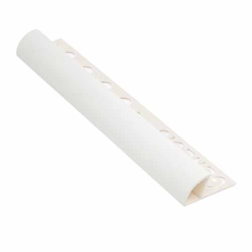 Genesis 10mm White P.V.C Quadrant Tile Trim Regular 2.5m