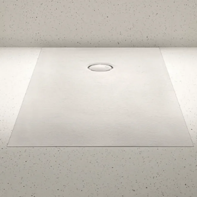 Fiora Selene 1200 x 800 Pizarra Bianco Total Slate Shower Tray and Grate
