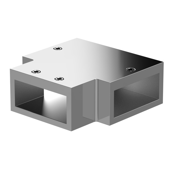 Nuie Chrome Wetroom Glass Support T Piece