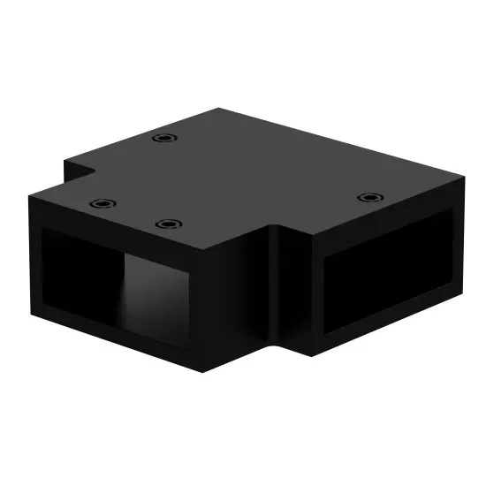 Nuie Black Wetroom Glass Support T Piece