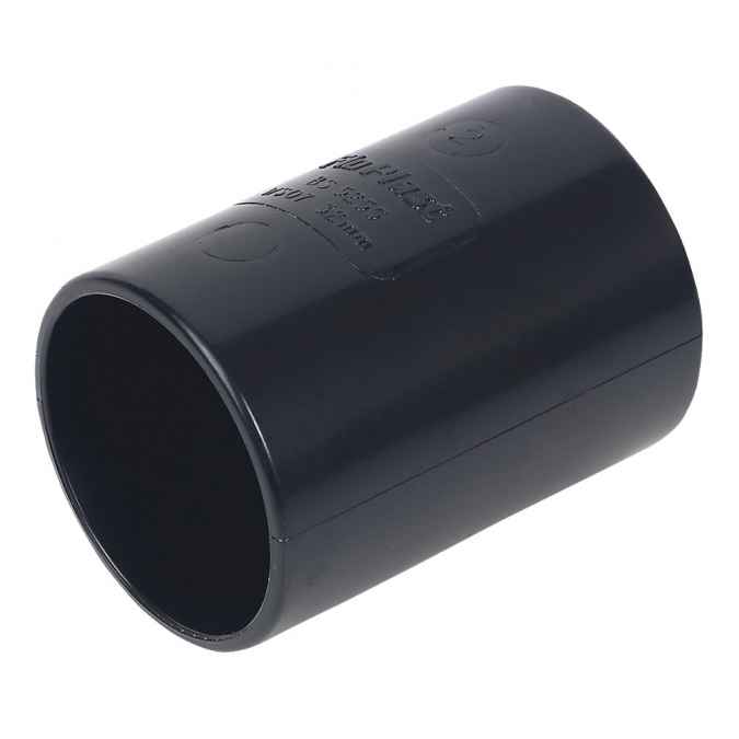 ABS Solvent Fit 32mm - Straight Coupler - Black - Waste Pipe