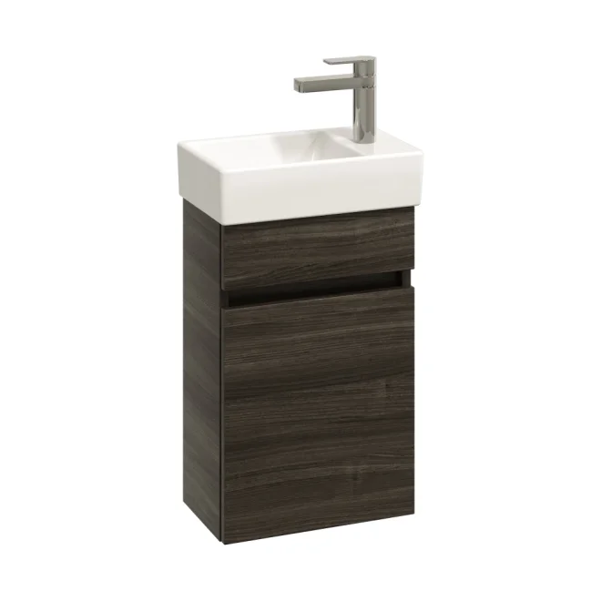 Abacus S1 Concepts Wall Hung Cloakroom Vanity Unit Pack 360mm Left Hand - Lava
