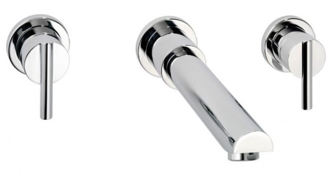 Francis Pegler Pulsar Three Hole Wall Mounted Basin Mixer