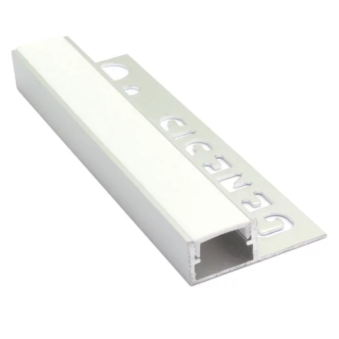 Genesis 12mm Matt Silver Aluminium LED Multi Fix Tile Trim