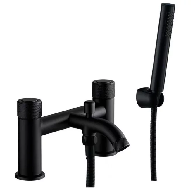 Gio Halo Black Bath Shower Mixer
