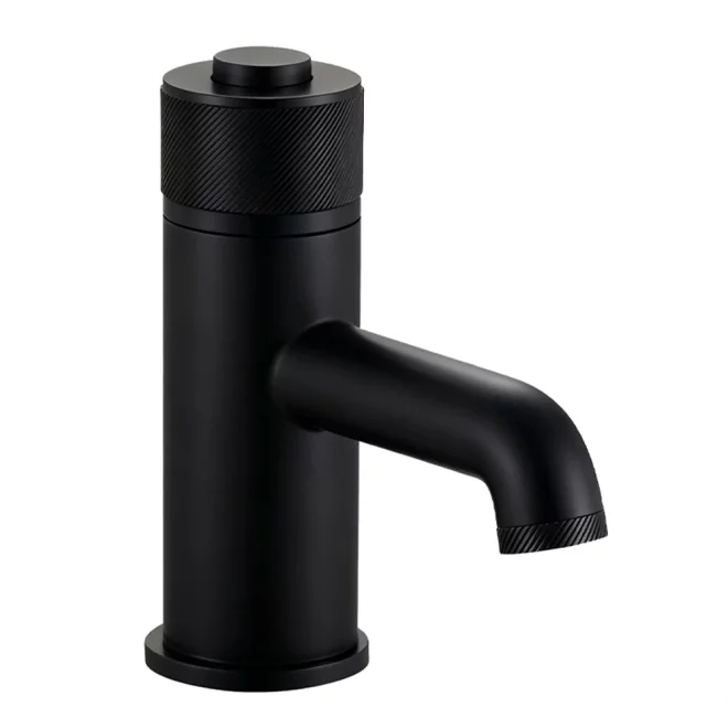 Gio Halo Black Mono Basin Mixer & Waste