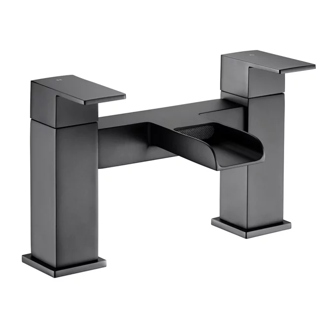 Gio Kyoto Black Waterfall Bath Filler & Waste