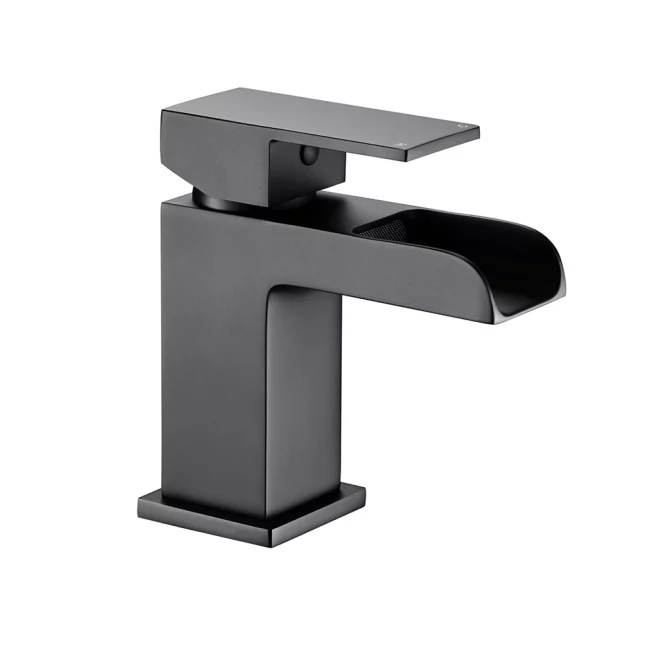 Gio Kyoto Black Waterfall Tap & Waste