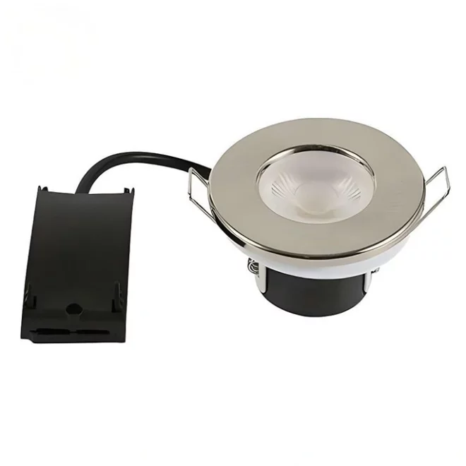 Gio Chrome 6W IP65 Fire Rated LED Downlight, Dimmable & Light Colour Selectable