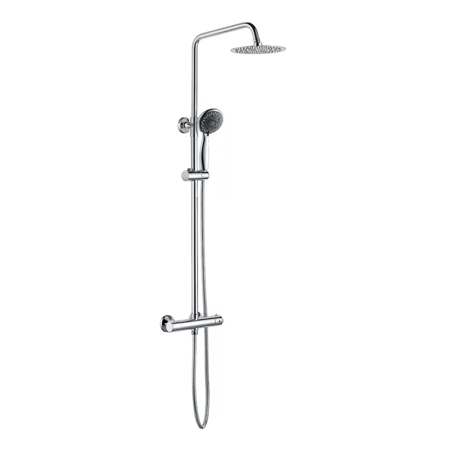 Gio Nova Round Dual Head Rigid Riser Shower Kit