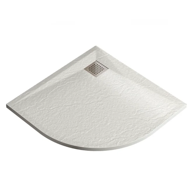 Gio Slate 900 x 900mm Cuttable Quadrant Shower Tray White Slate