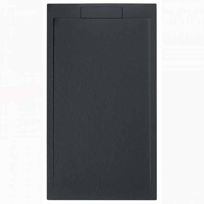 Giorgio Lux Graphite Slate Effect Shower Tray - 1000 x 900 - Concealed Waste