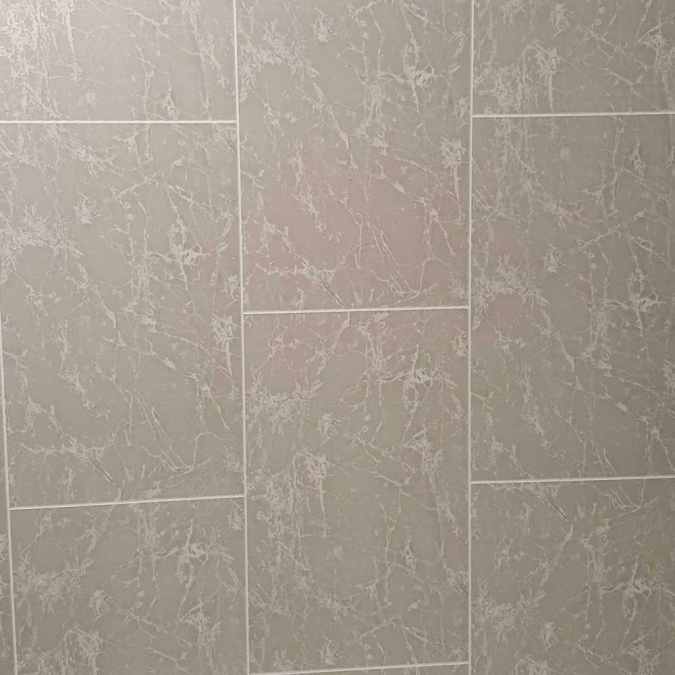 Neptune 250 - Grey Grout Line Tile - Tile Effect PVC Plastic Wall & Ceiling Cladding - 2.7m - 4 Pack