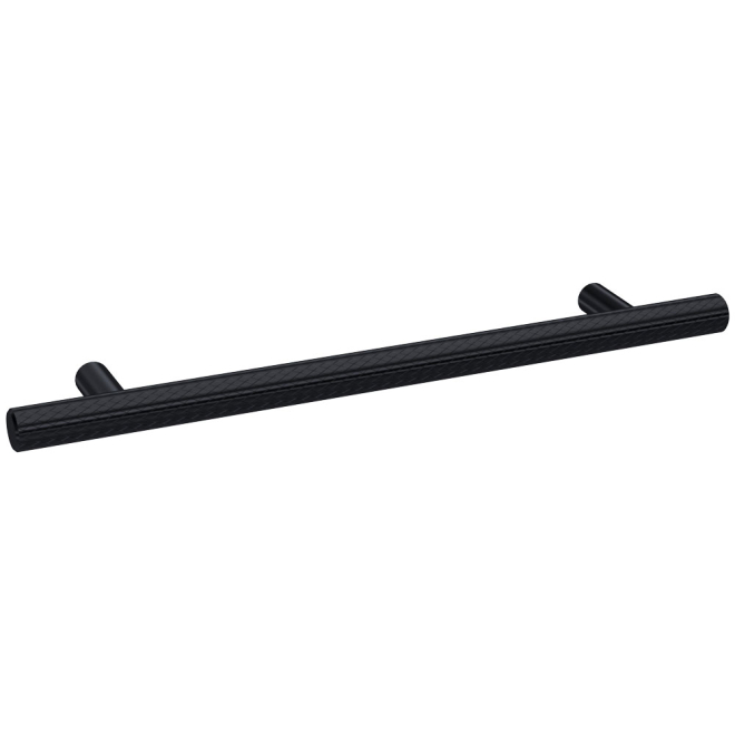 Nuie Knurled Matt Black 220mm Handle
