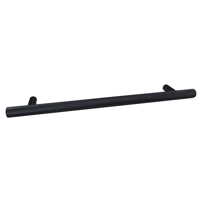 Nuie Knurled Matt Black 155mm Handle 96mm Centres