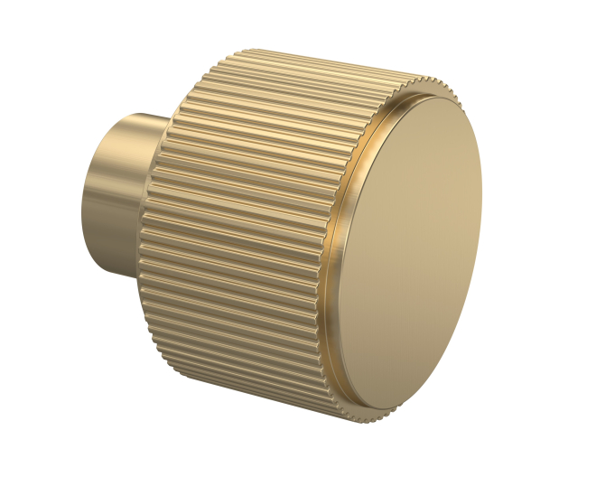 Nuie Brushed Brass Fluted Knob